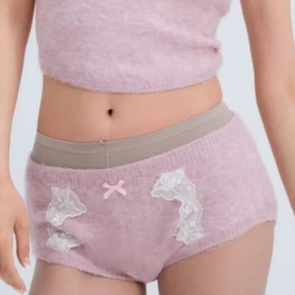 NWT FOR LOVE AND LEMONS ARINAH KNIT BOY SHORTS SIZE S - Picture 1 of 4